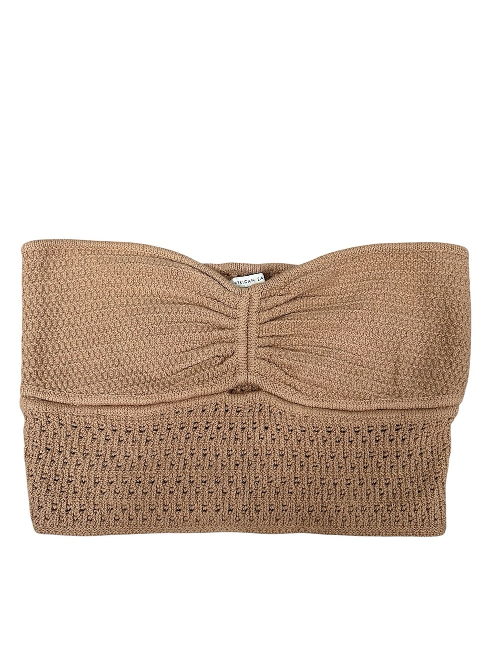 American Eagle Strapless Knit Bandeau Crop Top